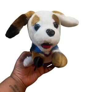 Service Dog Plush Puppy Blue Vest Helper Dog Stuffed Animal 10” Toy